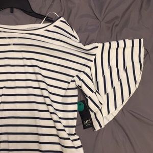 NWT striped bell sleeve shirt